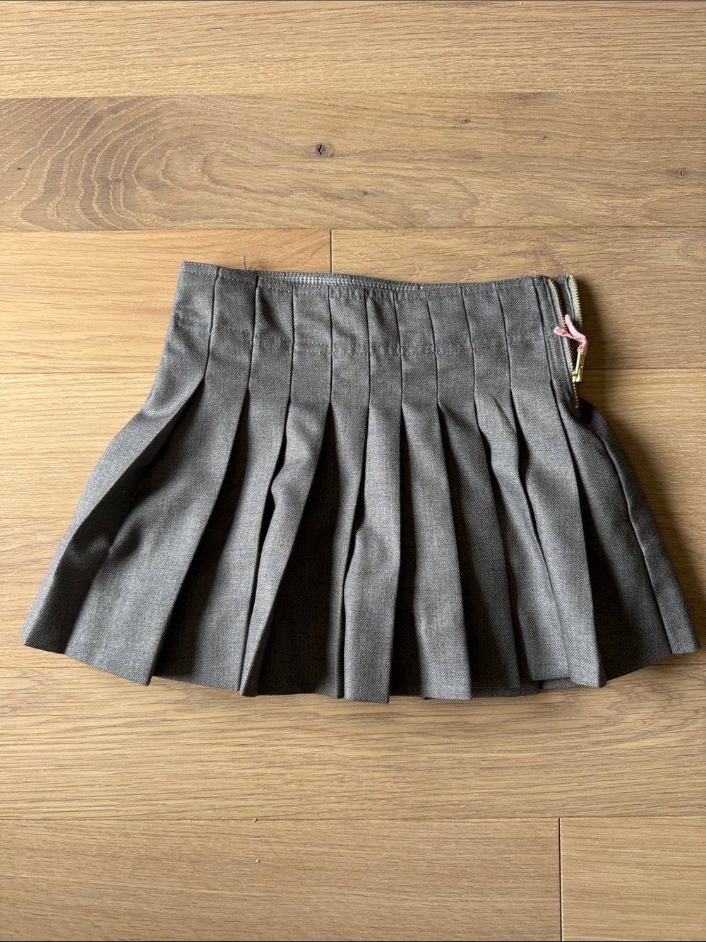 Crewcuts Gray Pleated Mini Skirt with Side Zip